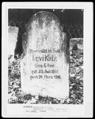 Grabstein Levi Katz (geb. 1916)