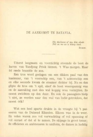 De aankomst te Batavia