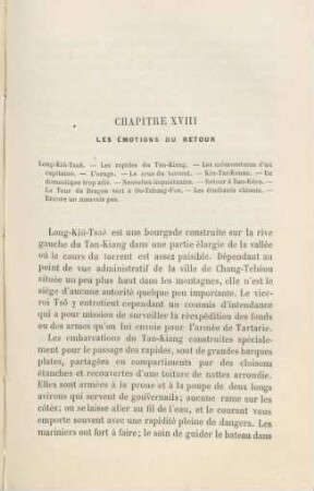 Chapitre XVIII Les Émotions du Retour