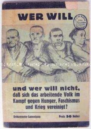 Propagandaschrift der KP der Tschechoslowakei zum antifaschistischen Kampf in Deutschland