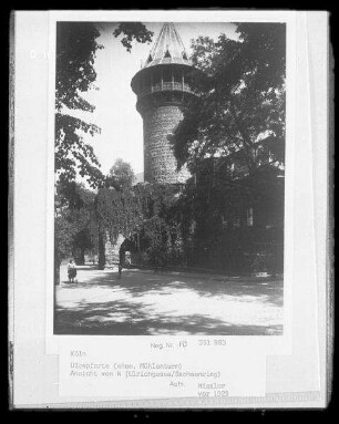 Köln, Ulrepforte : Köln. Ulrepforte (ehemaliger Mühlenturm). Ansicht von Westen (Ulrichgasse/Sachsenring)