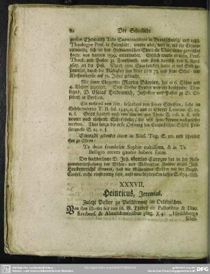 XXXVII. Heinricus, Jeremias