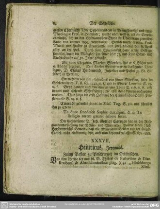 XXXVII. Heinricus, Jeremias