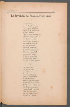 La leyenda de Francisco de Asís