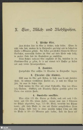 N. Eier-, Milch- und Mehlspeisen