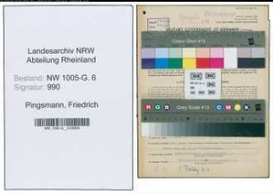 Entnazifizierung Friedrich Pingsmann , geb. 03.05.1896 (Schmied)