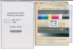 Entnazifizierung Heinz Freuen , geb. 15.11.1914 (Hilfskraft)