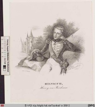 Bildnis Henri (Charles Ferdinand Marie Dieudonné) de Bourbon, duc de Bordeaux, 1830 comte de Chambord