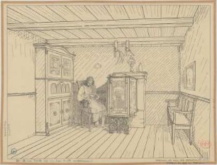 Dahl (Kreis Paderborn): Forsthaus. Stube (Innenansicht)