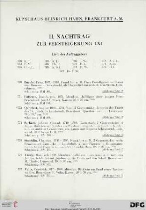 II. Nachtrag (Nr. 363-375 & 349 & 770-791)