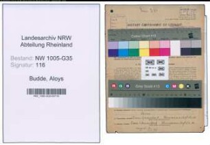 Entnazifizierung Aloys Budde , geb. 17.12.1911 (Prokurist)