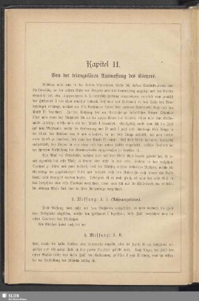 Kapitel II. Von der triangulären Ausmessung des Körpers