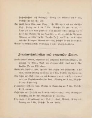 14-16, Staatswissenschaften und verwandte Fächer