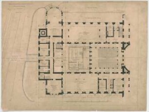 Thiersch, Friedrich von; Wiesbaden; Kurhaus - Nordflügel (Grundriss EG)
