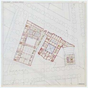 Wettbewerb Filmhaus Esplanade (nicht realisiert), 2. Rang – Grundriss 2. OG. Berlin-Tiergarten, Potsdamer Platz 2