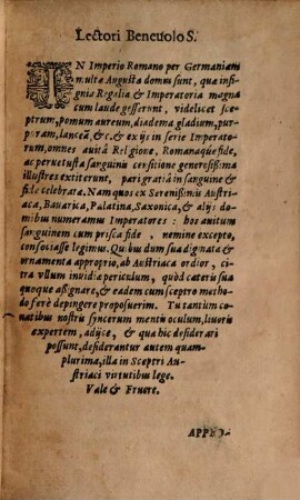 Sceptrvm Regale Et Imperatorivm Serenissimæ & Catholicæ Domus Austriacæ