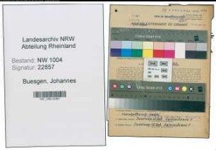 Entnazifizierung Johannes Buesgen , geb. 16.05.1903 ()