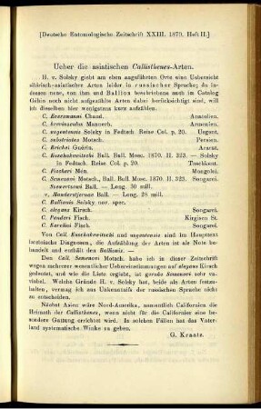 Ueber die asiatischen Callisthenes-Arten