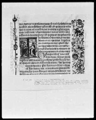 Missale mit Kalendarium aus Kloster Kaisheim — Buchseite mit historisierter Initiale und Bordüre, Folio 42recto