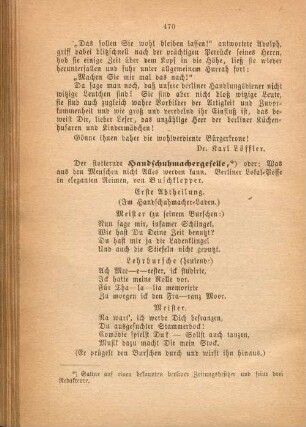Der stotternde Handschuhmachergeselle [...]