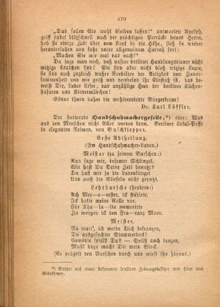 Der stotternde Handschuhmachergeselle [...]