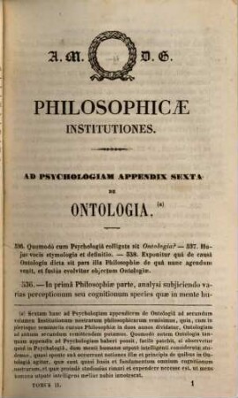 Institutiones philosophicae, ad usum seminariorum, 2,1