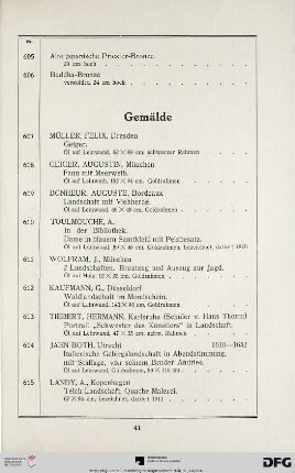 Gemälde (Nr. 607-627)