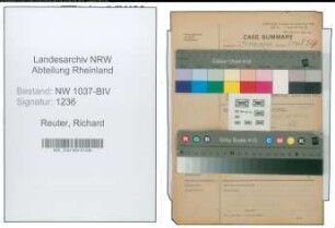 Entnazifizierung Richard Reuter , geb. 09.10.1894 (Textilkaufmann)