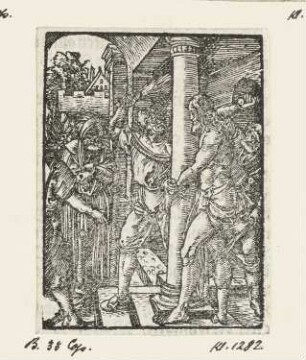 Geißelung Christi, aus: Johannes Bugenhagen, "Das Leiden und Auferstehung Jesu Christi", Wittenberg 1551