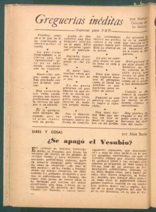 ¿Se apagó el Vesubio? : Seres y cosas
