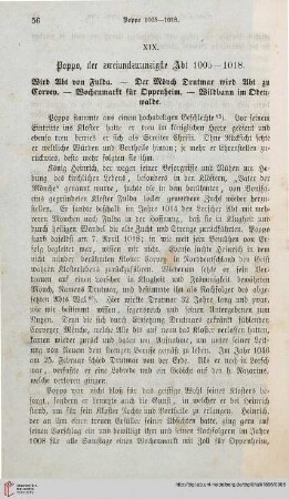 XIX: Poppo, der zweiundzwanzigste Abt 1005-1018