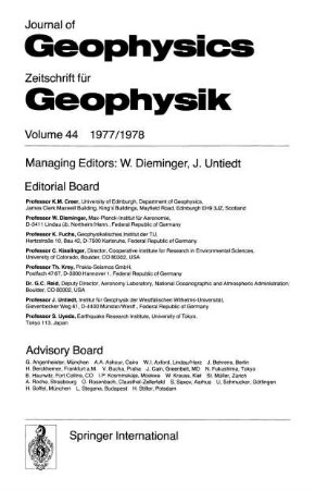 44: Journal of geophysics