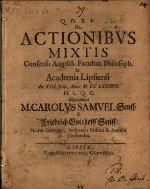 Disp. de actionibus mixtis