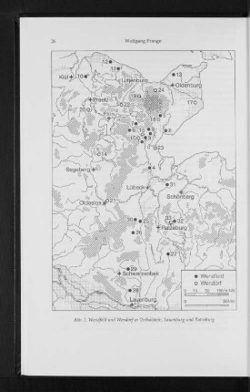 Abb. 3. Wendfeld und Wendorf in Ostholstein, Lauenburg und Ratzeburg.