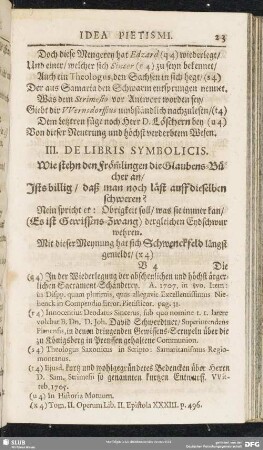 III. De Libris Symbolicis