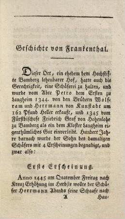 Frankenthal oder Vierzehn Heiligen : Ein Taschen- und Andachtsbuch für dahin Reisende
