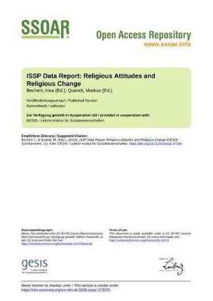 ISSP Data Report: Religious Attitudes and Religious Change