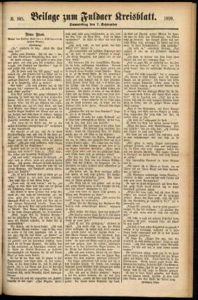 Zweite Ausgabe vom Donnerstag, den 07. September 1899.