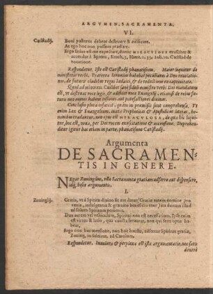 Argumenta De Sacramentis In Genere.