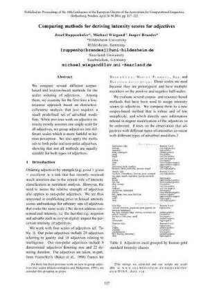 Comparing methods for deriving intensity scores for adjectives