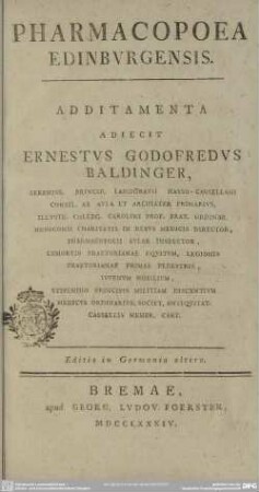 Pharmacopoea Edinburgensis