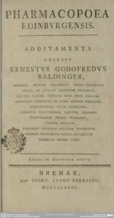 Pharmacopoea Edinburgensis