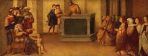 Der Heilige Antonius von Padua überzeugt in Ferrara einen Edelmann von der Unschuld seiner Gattin