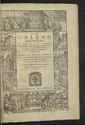 [8]: Spvrii Galeno Ascripti Libri : Qvi Variam Artis Medicae farraginem ex varijs auctoribus excerptam continentes ... &amp; in vnum corpus redacti ...