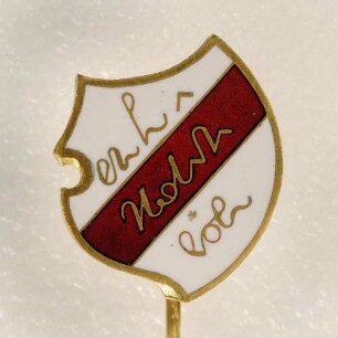 Mitgliedsabzeichen Damen-Stenographenverein Gabelsberger Dresden (mit langer Nadel) : Medaillensammlung Stenografische Sammlung. Mitgliedsabzeichen Damen-Stenographenverein Gabelsberger Dresden (kurzschriftliche Aufschrift "Damen Stenographenverein Gabelsberger Dresden" auf weiß-rot-weißem Grund, mit langer Nadel). Email, Metall; Maße (ohne Nadel) 19,5 x 17 mm (um 1900). Dresden: SLUB R c 0405