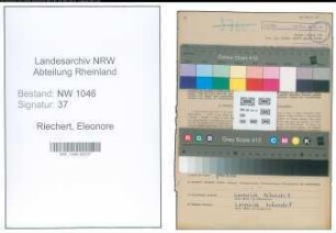 Entnazifizierung Eleonore Riechert , geb. 20.07.1921 (Kreisangestellte)