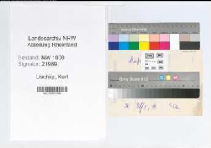 Entnazifizierung Kurt Lischka, geb. 16.08.1909 ()