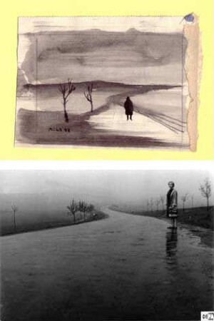 Szenenbild (Entwurf: Alfred Hirschmeier) mit Szenenfoto 01