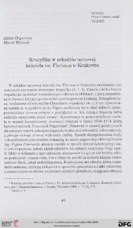6: Krucyfiks w arkadzie tęczowej kościoła św. Floriana w Krakowie