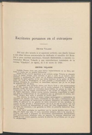 Escritores peruanos en el extranjero